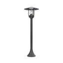 [VQ226104231] FAROL LED DE JARDIN E27 VIDRIO TRANSPARENTE CUERPO NEGRO MATE