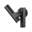 [VQ226104731] APLIQUE DE PARED 2X2 6W 2 VÍAS CUERPO NEGRO IP44 3000K