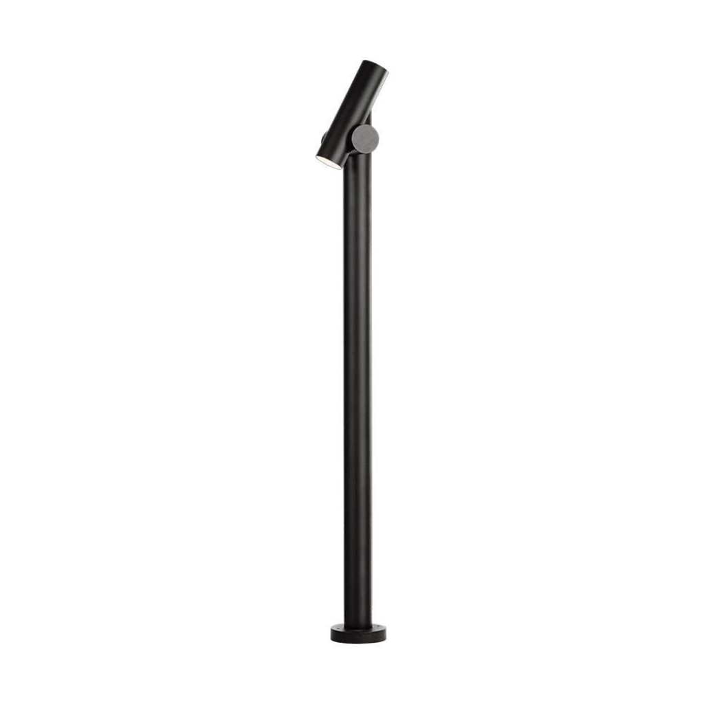 [VQ226104751] BALIZA FOCO SPOT LED 2X2.6W 2 VÍAS (129X159X1000MM) CUERPO NEGRO IP44 3000K