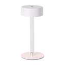 [VQ226105711] LÁMPARA DE MESA LED 3W D120X255 CUERPO BLANCO+PILAR CENTRAL TRANSPARENTE CCT
