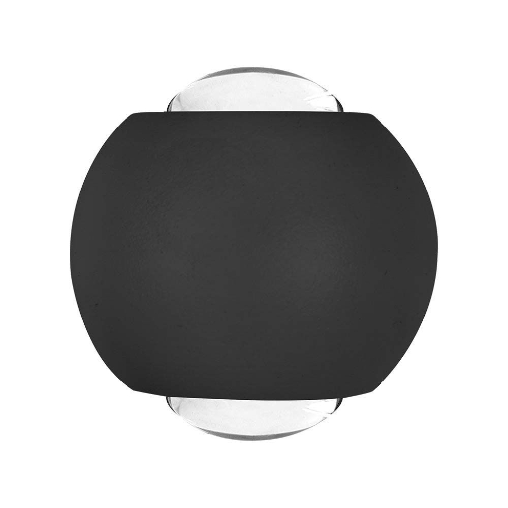 [VQ226105861] APLIQUE LED 2W 'LUZ ARRIBA Y ABAJO' CUERPO NEGRO IP54 4000K