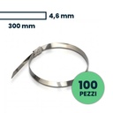 [VQ226111901] BRIDAS DE ACERO INOXIDABLE 4.6 X 300MM BOLSA DE 100 UNID.