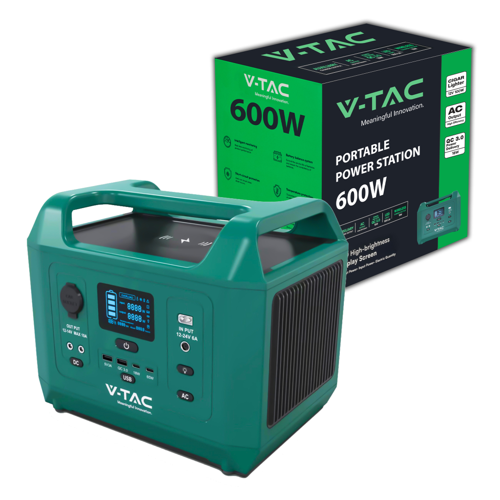 [VZ23252] ENCHUFE DE LA UE DE LA ESTACIÓN DE ENERGÍA PORTÁTIL DE SALIDA DE 600 W