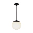 [VQ226118251] LÁMPARA DE TECHO LED E27 BOLA OPAL NEGRO MATE