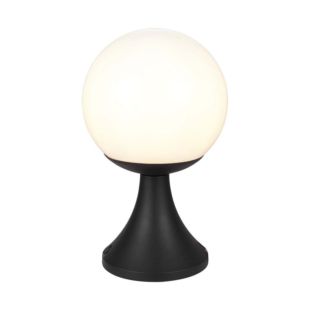 [VQ226118261] LÁMPARA DE PIE 1XE27 BOLA C OPAL NEGRO MATE