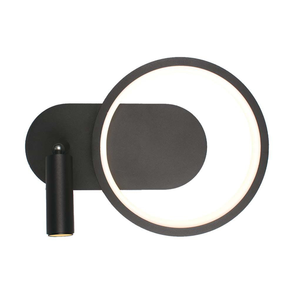 [VQ226149801] APLIQUE LED DE DISEÑO 14W 250*100*180MM CUERPO NEGRO 4000K