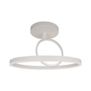 [VQ226149841] LÁMPARA DE TECHO DE DISEÑO LED 38W CUERPO BLANCO 500X200MM DOBLE REDONDO 3000K