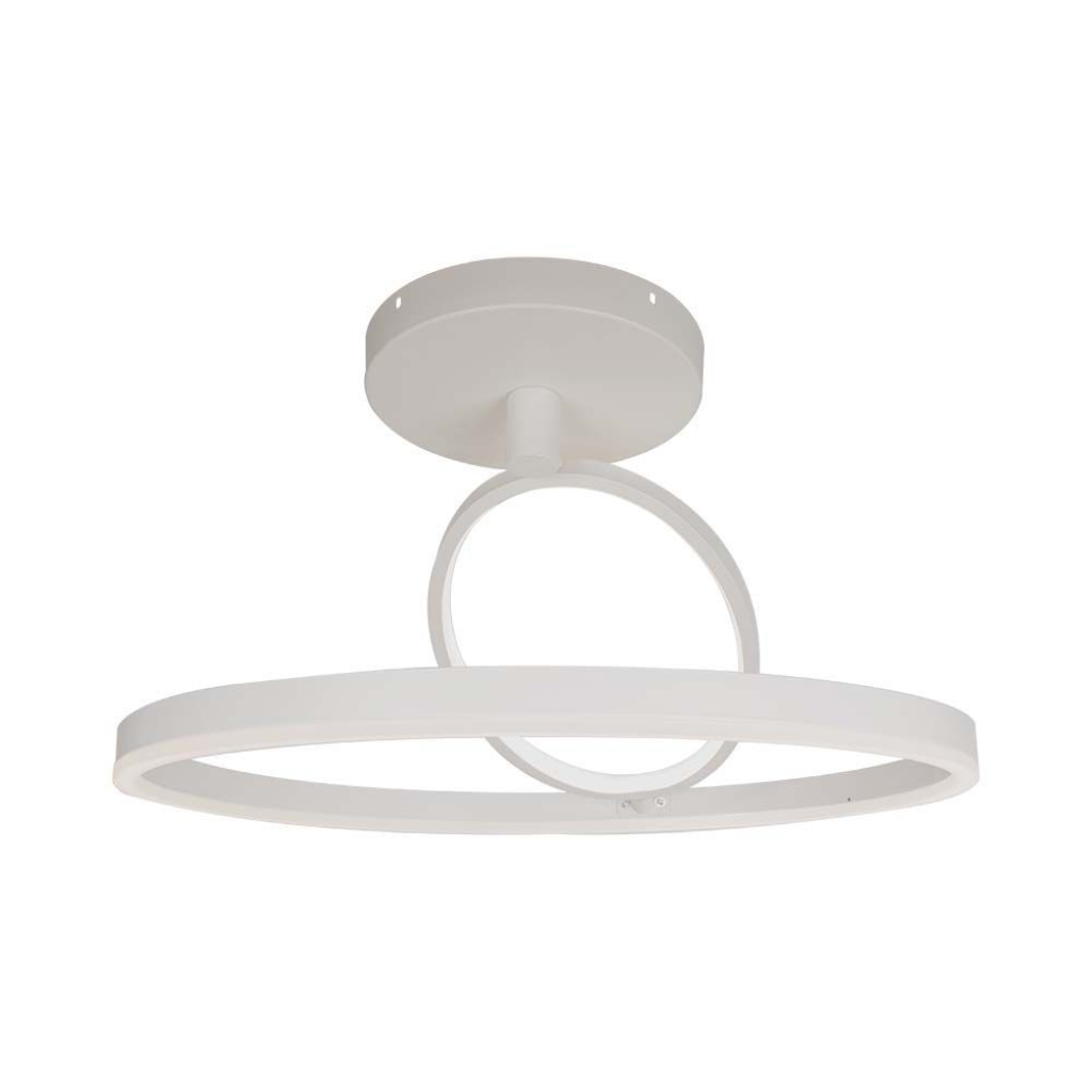 [VQ226149851] LÁMPARA DE TECHO LED DE DISEÑO 37W BLANCA 500*200MM DOBLE REDONDA 4000K