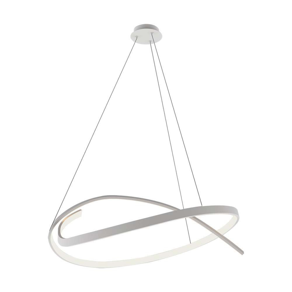 [VQ226149961] LÁMPARA COLGANTE LED 48W DE DISEÑO 800*1200MM TRIAC REGULABLE CUERPO BLANCO 3000K