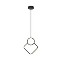 [VQ226149981] LÁMPARA DE SUSPENSIÓN LED 12W DISEÑO METAL 280 X 1800MM CUERPO NEGRO 3000K