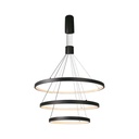 [VQ226153451] LÁMPARA DE TECHO COLGANTE DECORATIVA LED 46W 40X60X80X150CM CUERPO NEGRO 3000K