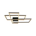 [VQ226153471] LÁMPARA DE TECHO DE DISEÑO LED 47 W (LARGO 90 X ANCHO 67 X 9 CM) CUERPO NEGRO 3000K