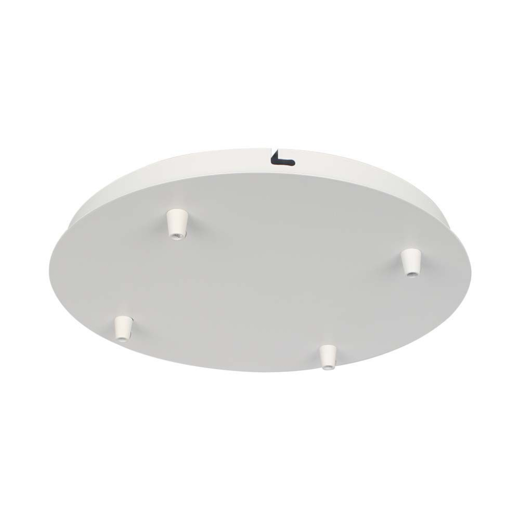 [VQ226153521] MARQUESINA DE ACERO D300*H25MM CON 5 ORIFICIOS EN LA SUPERFICIE BLANCO MATE