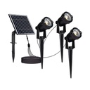 [VQ226204891] PIQUETA DE JARDÍN SOLAR LED 1.2W CUERPO NEGRO IP65 (PACK 3) 3000K