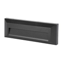 [VQ2262113291] BALIZA DE PARED LED 3W LUZ INDIRECTA CUERPO NEGRO RECTANGULAR 3000K