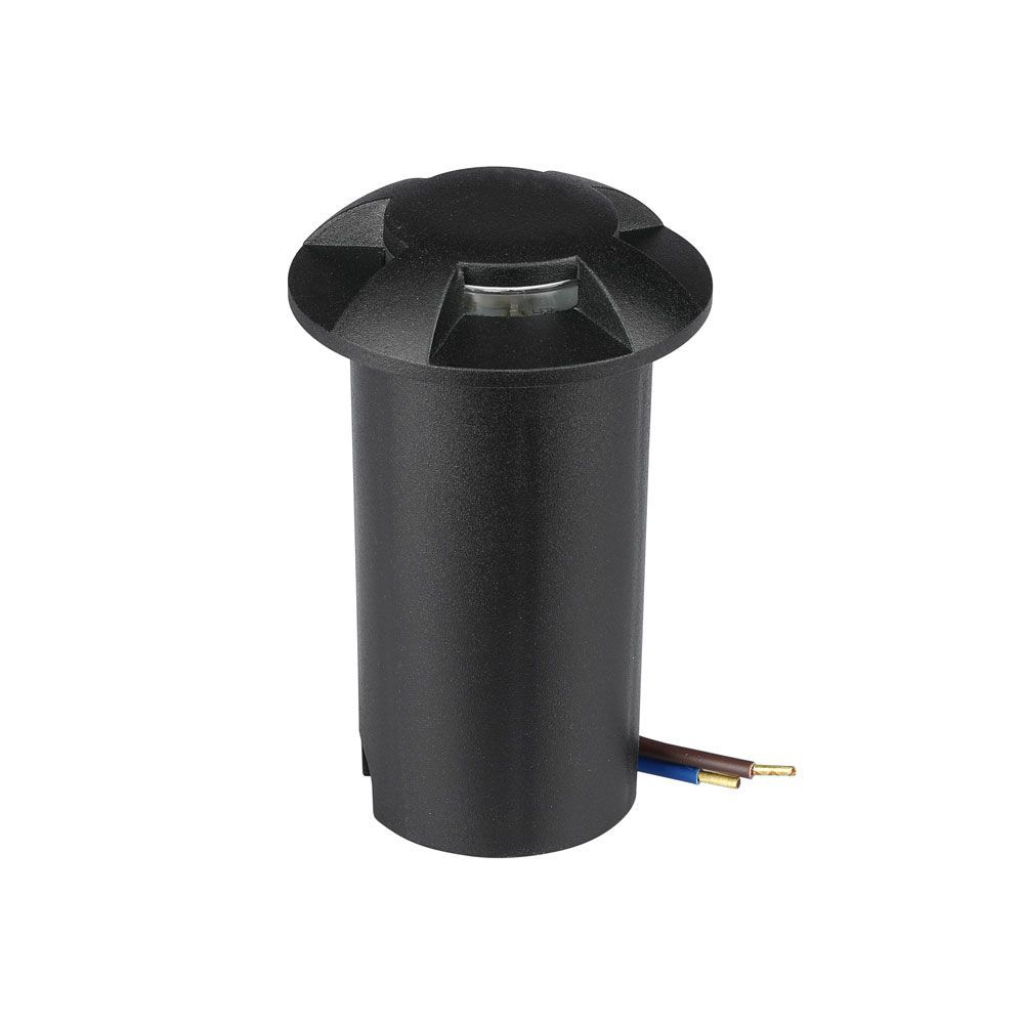 [VQ2262114721] BALIZA PARA EMPOTRAR EN SUELO 1W NEGRO 4 DIRECCIONES 6500K