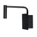 [VQ2262114871] APLIQUE DE PARED LED 3W DORMITORIO PORTE USB CUERPO NEGRO 3000K