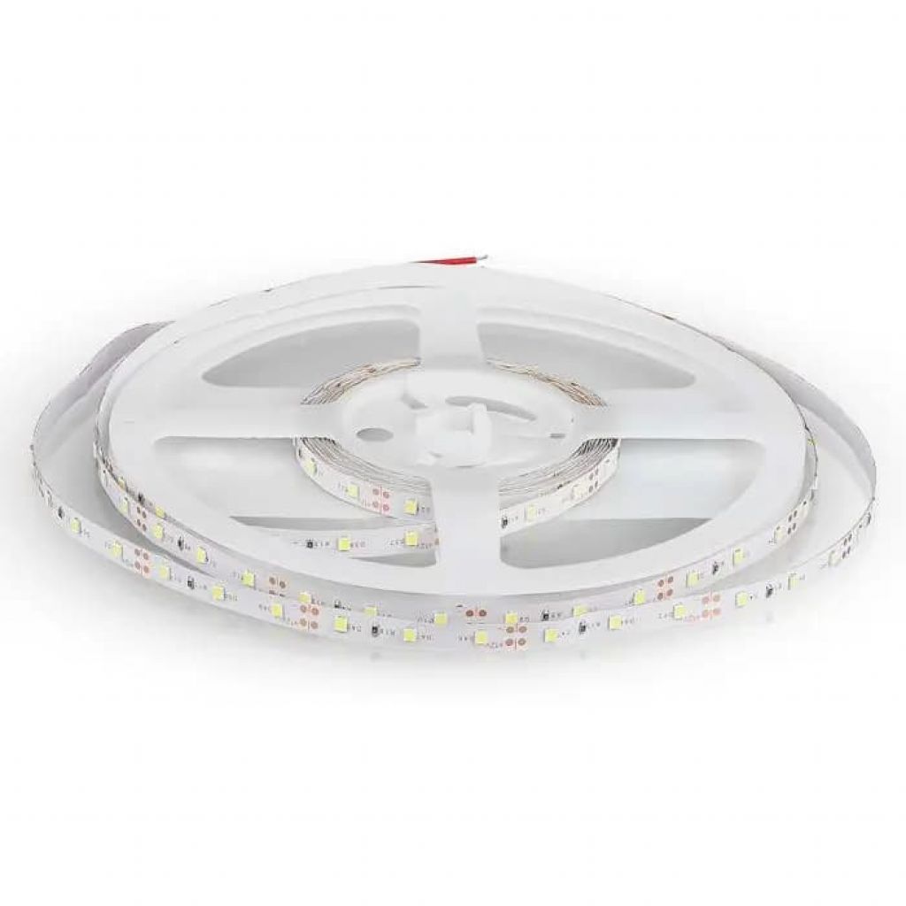 [VQ2262120151] TIRA LED V-TAC 12V DC 3,2W SMD 60LED/M 420LM/M PCB 8MM CRI>80 IP20 ROJO (Rollo de 5 metros)