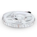 [VQ2262121241] TIRA LED V-TAC 12V DC 4W SMD 30LED/M 500LM/M PCB 10MM CRI>80 IP20 RGB (Rollo de 5 metros)