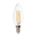 [VQ2262128481] BOMBILLA LED V-TAC E14 TIPO VELA 6W FILAMENT 800LM 300° 35X98MM 3000K