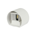 [VQ2262170821] APLIQUE DE PARED LED 6W CHIP BRIDGLUX CUERPO BLANCO REDONDO IP65 3000K