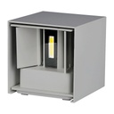 [VQ2262170891] APLIQUE DE PARED LED 5W CUERPO GRIS CUADRADO IP65 4000K