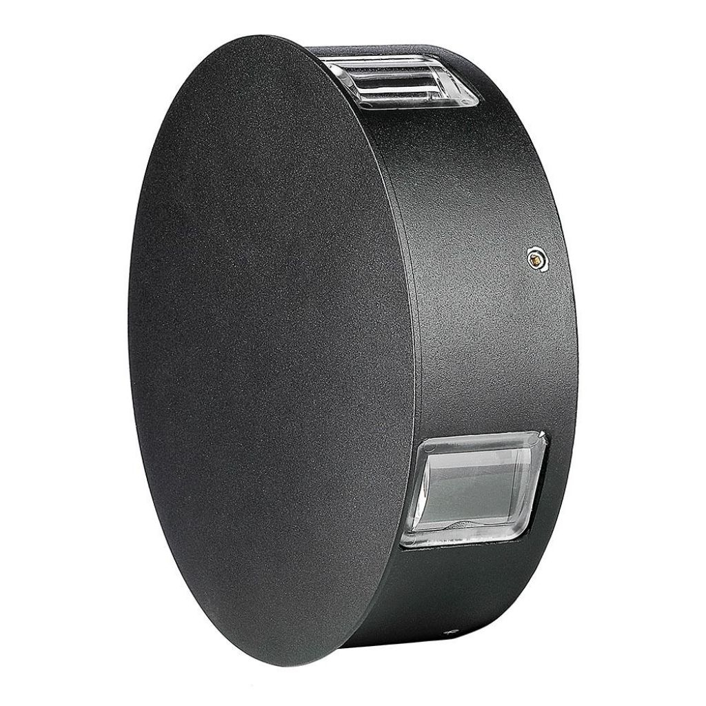 [VQ2262182151] APLIQUE DE PARED LED 4W CUERPO NEGRO REDONDO IP65 3000K