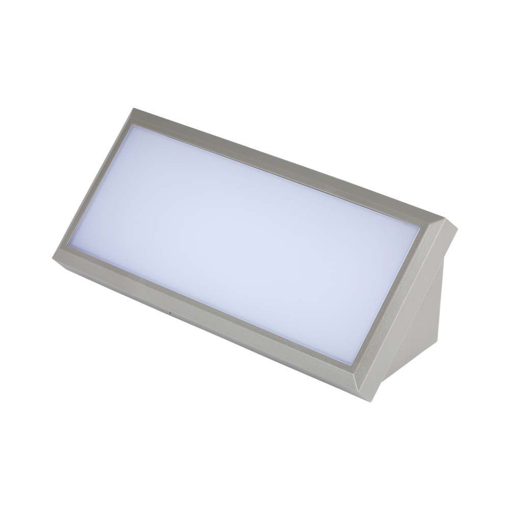 [VQ2262182351] APLIQUE EXTERIOR LED 12W CUERPO GRIS IP67 6400К
