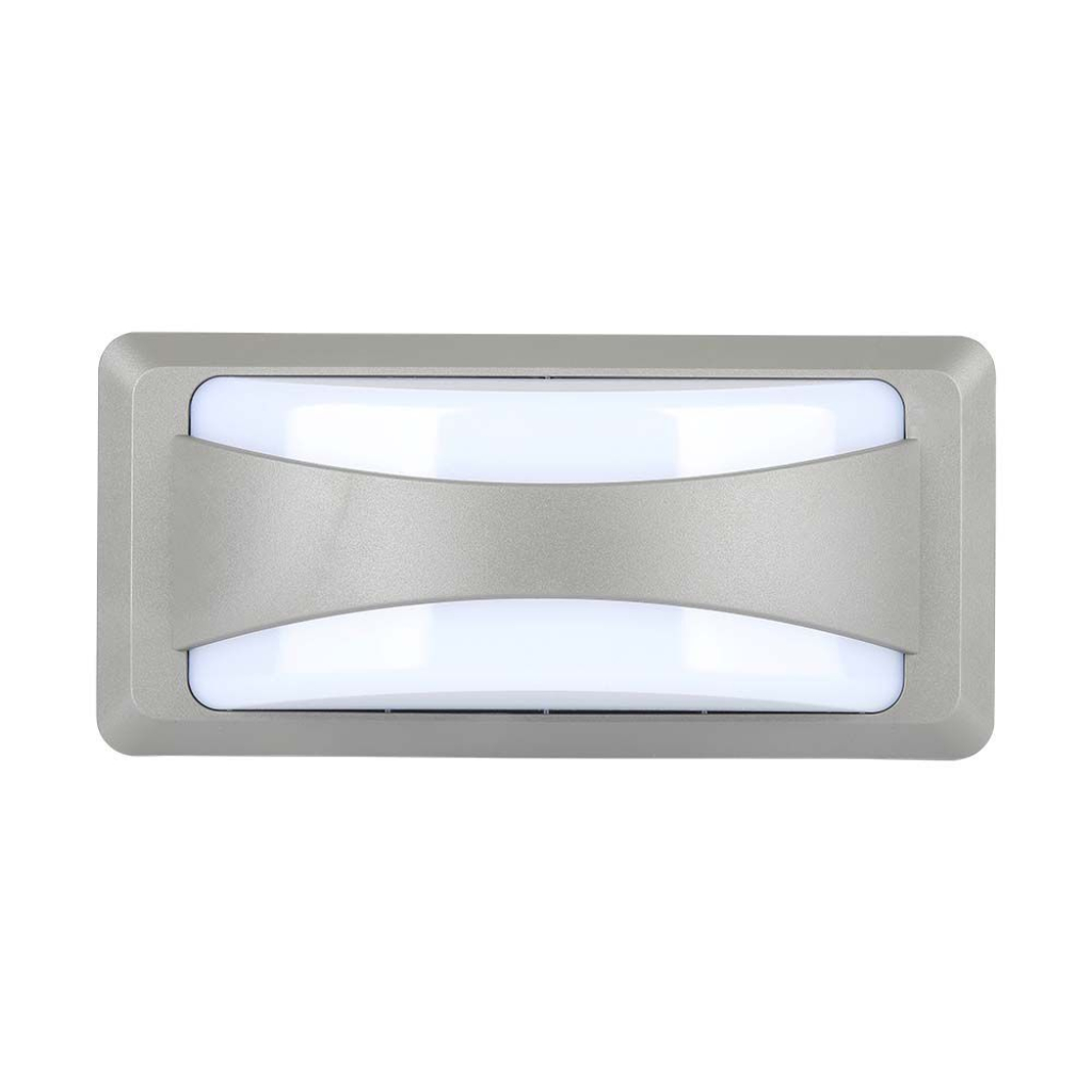 #[VQ2262182451] APLIQUE EXTERIOR LED 12W CUERPO GRIS IP65 3000K