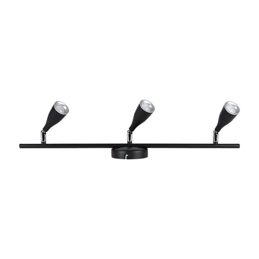 [VQ2262182711] APLIQUE LED DE TECHO3X4.5W CUERPO NEGRO 3000K