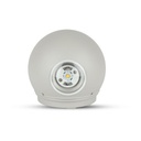 [VQ2262183051] APLIQUE DE PARED LED 4W CUERPO GRIS REDONDO IP65 3000K