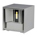 [VQ2262185311] APLIQUE DE PARED LED 11W CHIP BRIDGELUX CUERPO GRIS CUADRADO 3000K