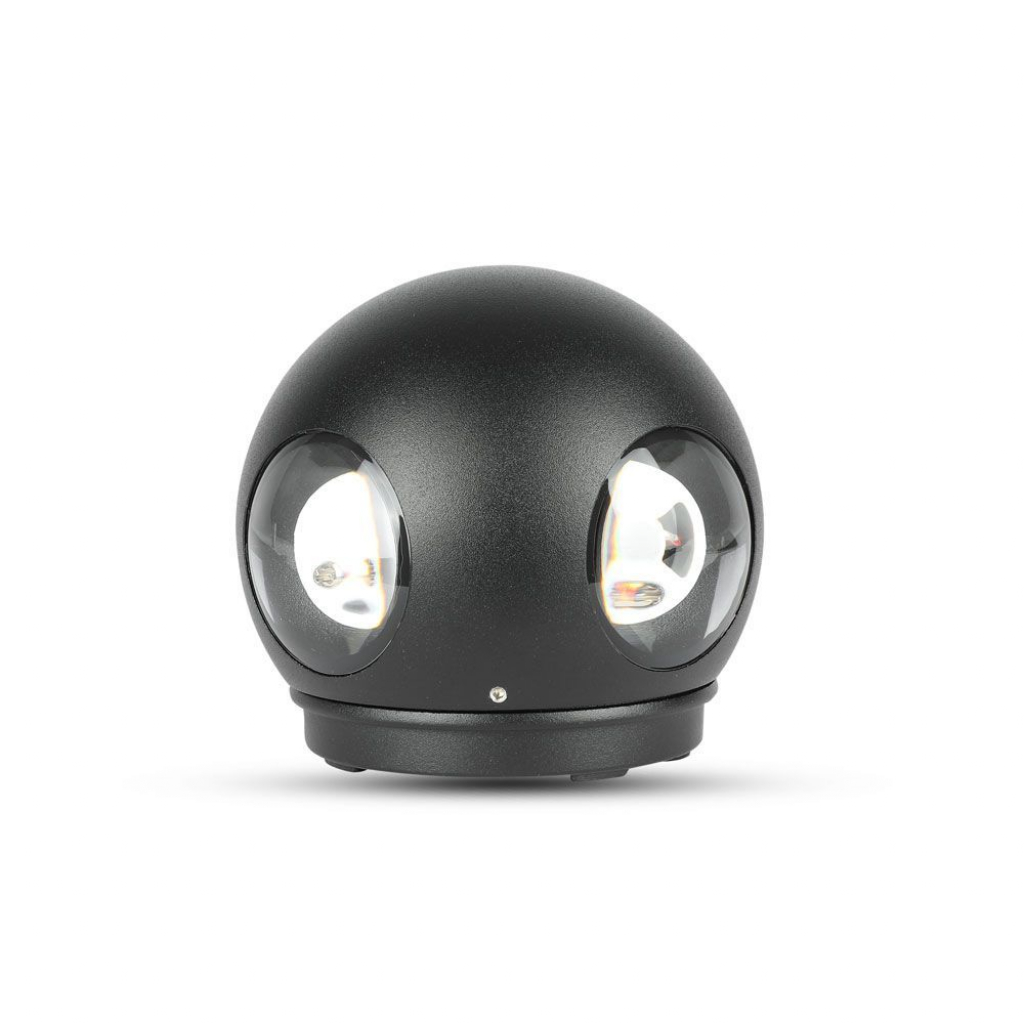 [VQ2262185541] APLIQUE DE PARED LED 4W CUERPO NEGRO REDONDO IP66 4000K