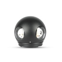 [VQ2262185541] APLIQUE DE PARED LED 4W CUERPO NEGRO REDONDO IP66 4000K
