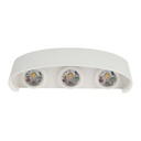 [VQ2262186141] APLIQUE DE PARED LED 6W ARRIBA-ABAJO CUERPO BLANCO IP65 4000K
