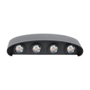 [VQ2262186201] APLIQUE DE PARED 7W LED WALL LIGHT SAND NEGRO IP65 4000K