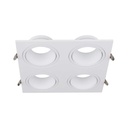 [VQ226230031] ARO CUÁDRUPLE PARA GU10 HIERRO+POLICARBONATO CUERPO BLANCO