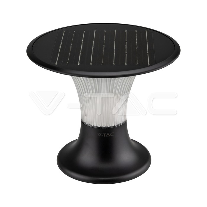 [VQ226230051] BALIZA DE SUELO LED SOLAR 15W LIFEPO4 BATERÍA NEGRO 6000MAH 6000K+4000K
