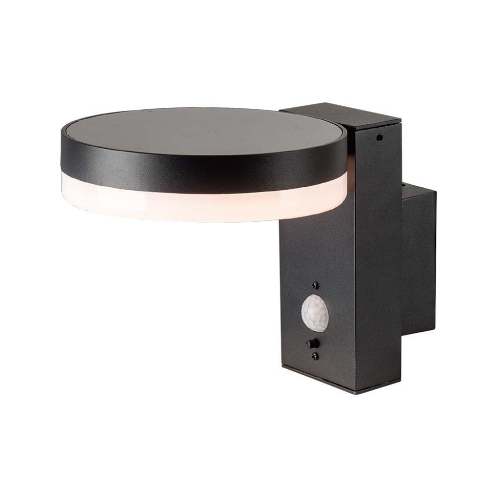 [VQ226230161] APLIQUE DE PARED SOLAR LED 5.5W SMD DE CON SENSOR PIR REDONDO IP54 3000K
