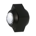 [VQ226230301] APLIQUE LED 2W 'LUZ ARRIBA Y ABAJO' CUERPO NEGRO IP54 4000K