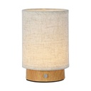 [VQ226230901] LÁMPARA DE MESA LED 3W BATERÍA RECARGABLE TELA + MADERA
