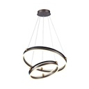 [VQ226230961] LÁMPARA DE TECHO LED COLGANTE 50W DOBLE ARO CUERPO CAFÉ 3000K