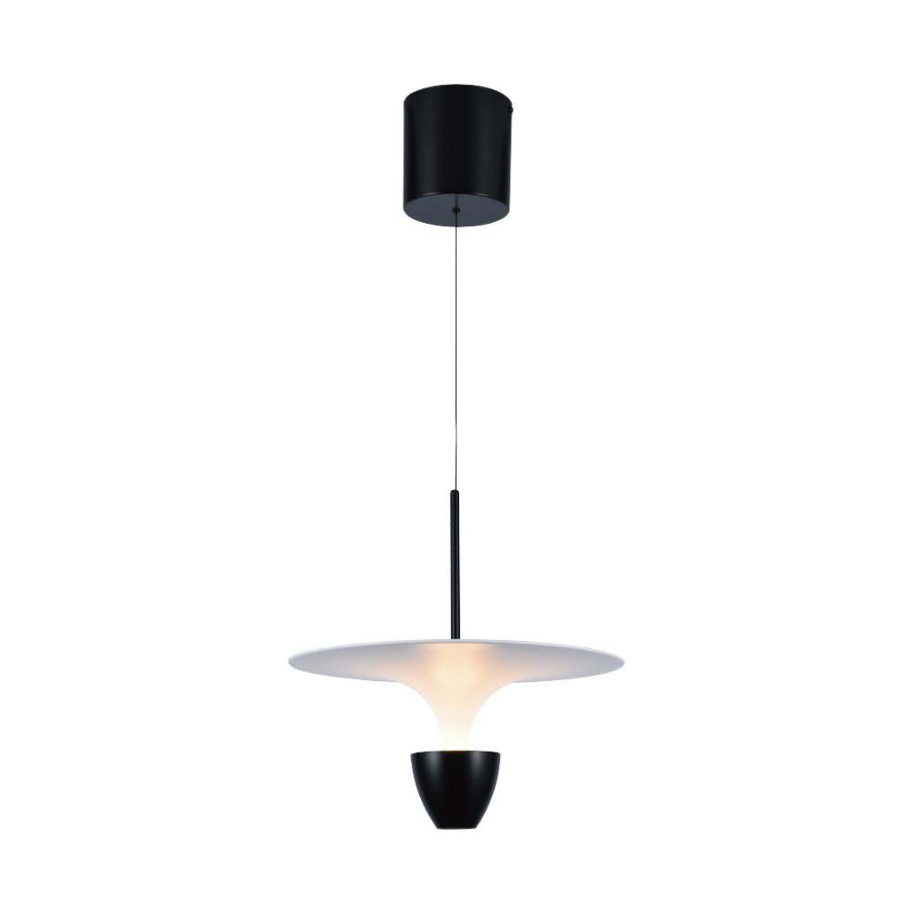 [VQ226231011] LÁMPARA LED COLGANTE 9W 30X320X100CM BLANCO+CUERPO NEGRO 3000K