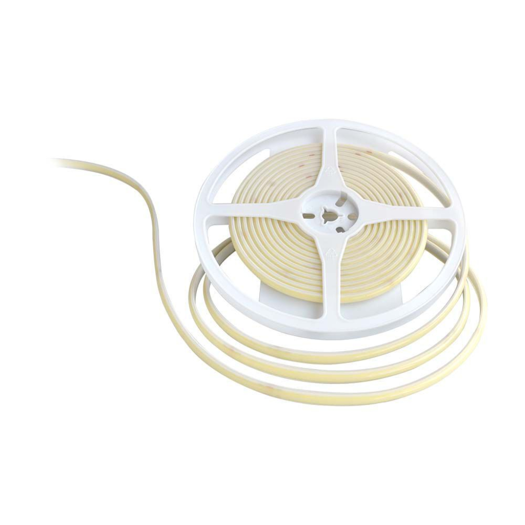 #[VQ226231411] TIRA LED V-TAC 24V DC 10W COB 320LED/M 840LM/M PCB 8MM CRI>80 IP67 ROJO (Rollo de 5 metros)