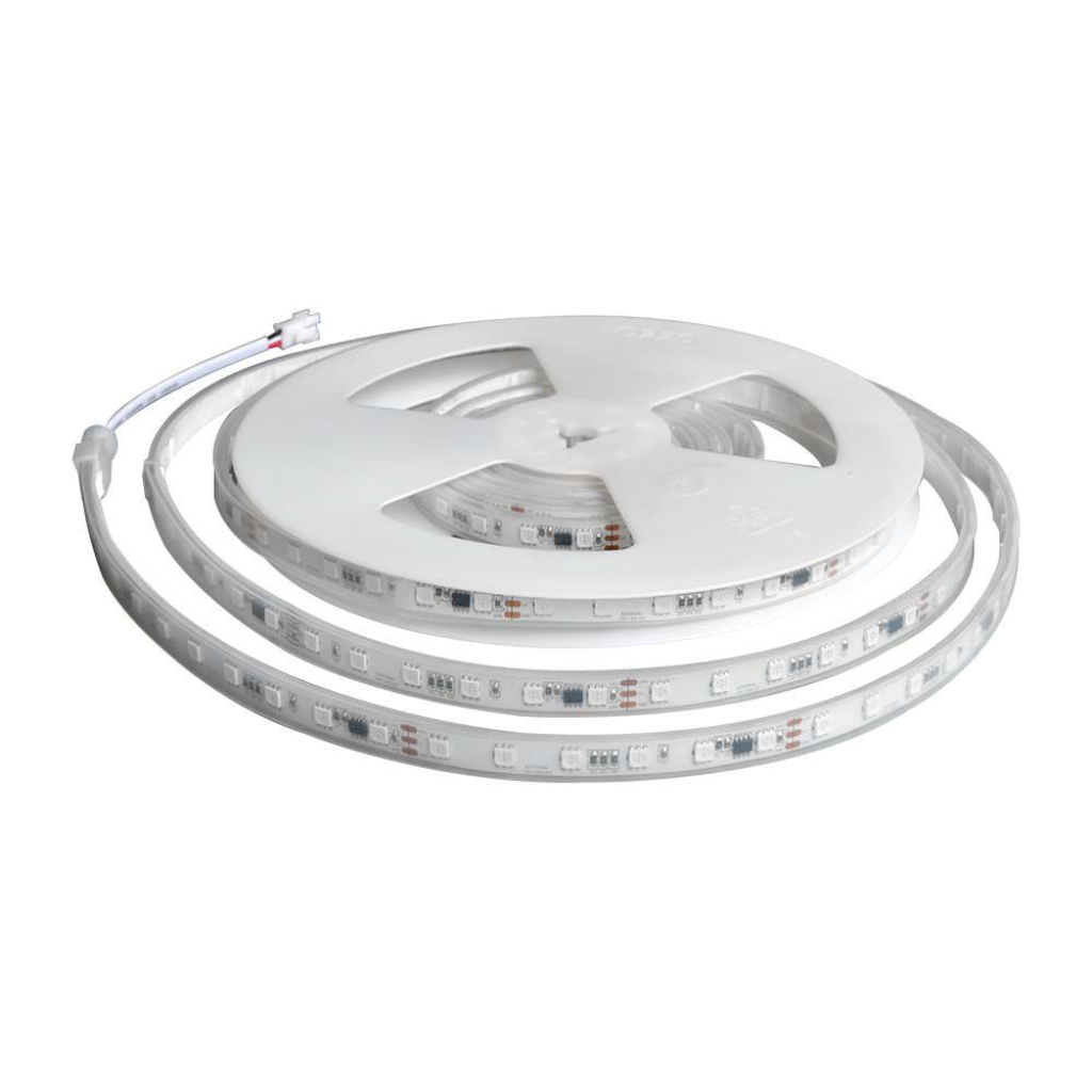 [VQ226231461] TIRA LED V-TAC 24V DC 13W SMD 5050 60LED/M 780LM/M PCB 10MM CRI>80 IP65 RGB (Rollo de 5 metros)