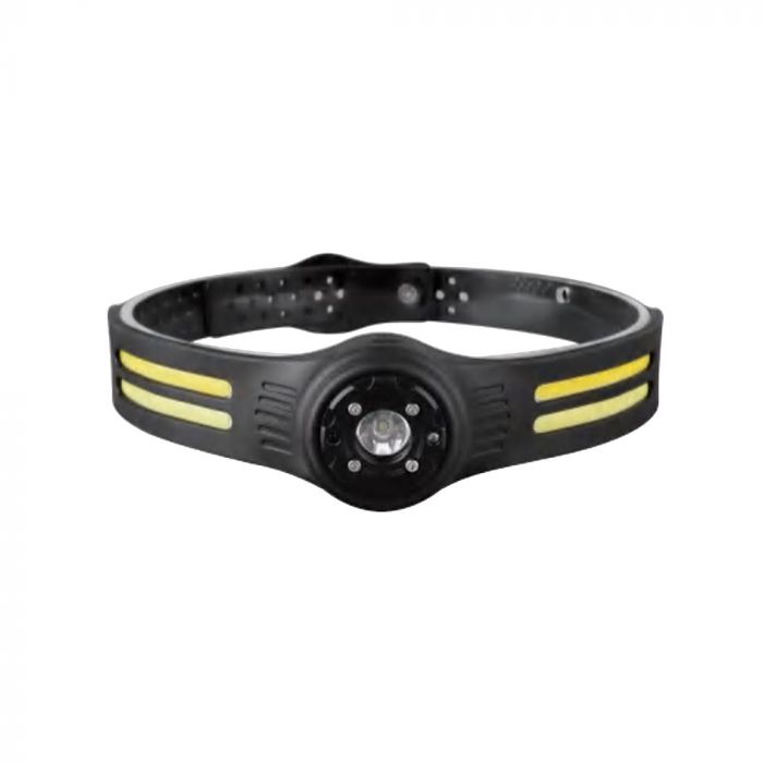 [VQ226233401] LINTERNA 3W SMD + 5W COB SILICONA CON CINTURÓN RECARGABLE IP43