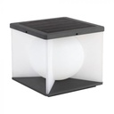 [VQ226233521] APLIQUE DE JARDÍN SOLAR LED 8W 3000K NEGRO+CUERPO BLANCO