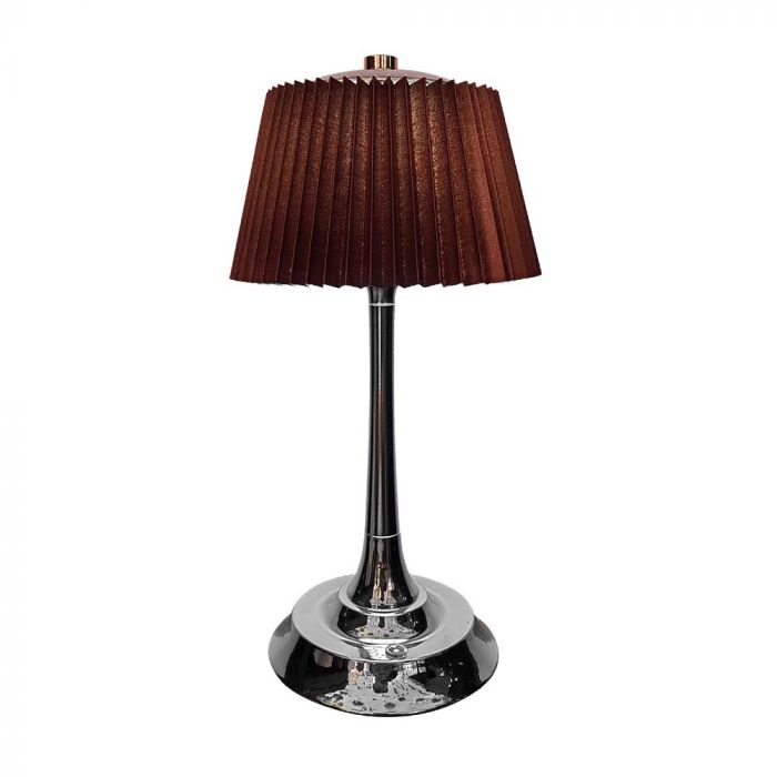 [VQ226233581] LÁMPARA DE MESA LED 1.5W TÁCTIL REGULABLE CROMO MARRÓN CCT