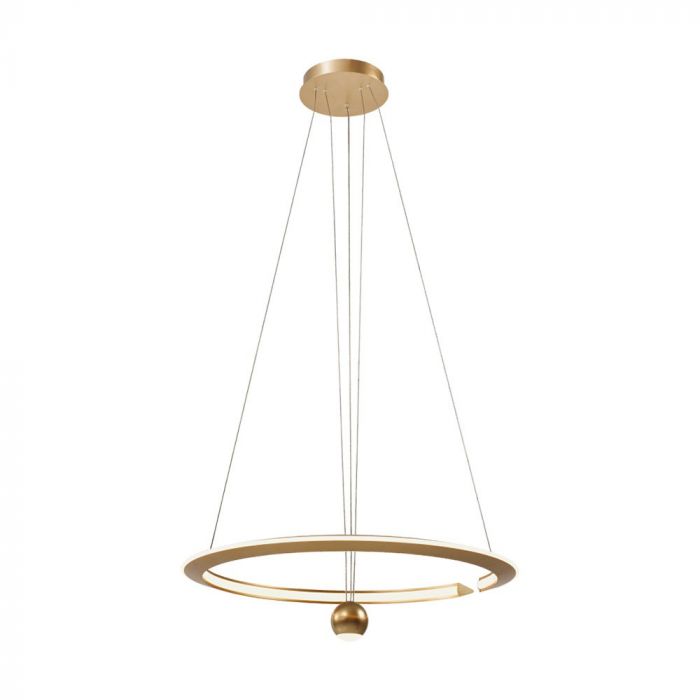 [VQ226234321] LÁMPARA DE TECHO COLGANTE LED 45W 620X1200MM CUERPO DORADO 4000K