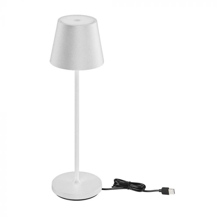 [VQ226234451] LÁMPARA DE MESA LED 1.5W TÁCTIL REGULABLE IP54 CUERPO BLANCO ARENA 3000K